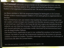 De Comeet menu