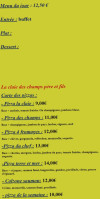 La Claie Des Champs menu