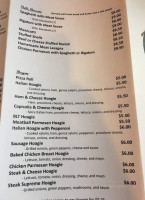 Paesano Pizza menu