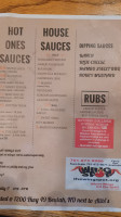 Alibis Lounge menu