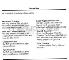 The Original Pancake House menu