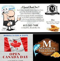 Manoll's Fish & Chips menu