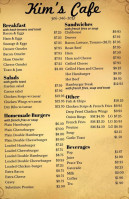 Raymore Cafe menu