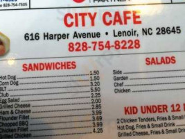 City Billiards And City Cafe menu