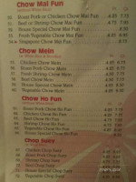 King Star menu