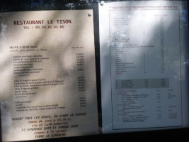 Le Tison menu