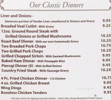 Chris' menu