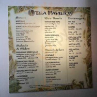 Tea Pavilion menu