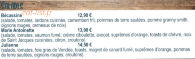 Au Ptit Louis menu