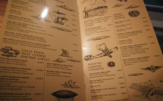 Pilot Club, Bārs menu