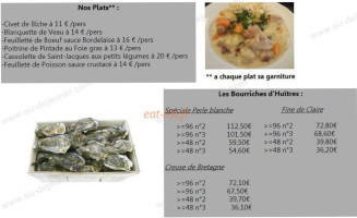 Les Tilleuls menu