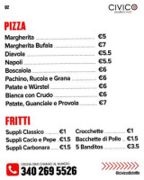 Civico 18 Location Food menu