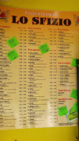 Pizzeria Lo Sfizio menu