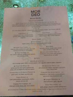 Mordeo Boutique Wine menu