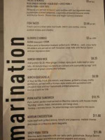 Marination menu