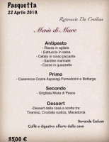 Da Cristian menu