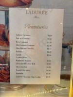 Laduree Soho menu