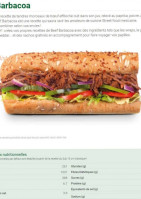 Subway menu