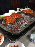 Wooden Charcoal Korean Village Barbecue House food