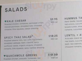 Sweetgreen Georgetown menu