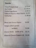 Red's -b-que menu