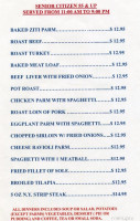 Village Diner menu