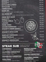 Fratelli’s Pizza menu