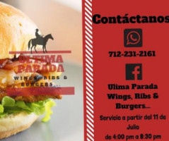 Ultima Parada Wings, Ribs Burgers. food