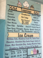 Sno Shack menu