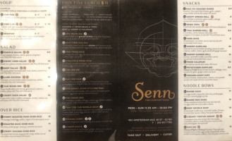 Senn Thai Comfort Food menu