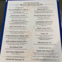 Fenceline Beer Lab menu