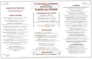 La Nouvelle Maison menu