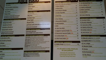 Mood Food menu