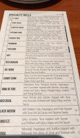 Sushi Inc menu