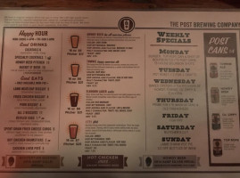 The Post Chicken Beer menu