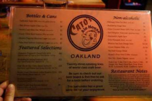 Cato's Ale House menu