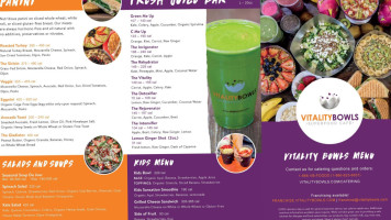 Vitality Bowls San Diego menu