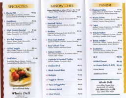 Whole Deli menu