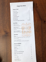 Union Saloon menu