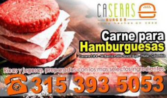 Caseras Burger food