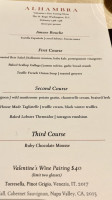 Alhambra menu