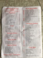 Canton Chinese menu