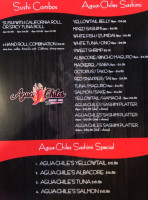 Agua Chiles Sushi menu