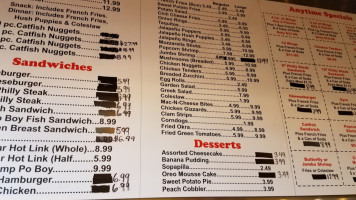 Buffalo Bills menu