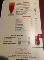 Thai BBQ Restaurant menu