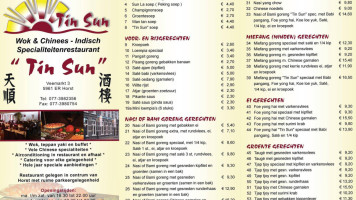 Tin Sun V.o.f. Horst menu