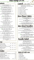 King Wok Vietnamese menu