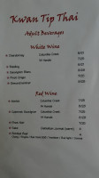 Kwan Tip Thai menu