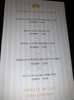 San Lorenzo menu