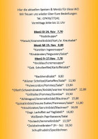 Gasthaus Weiss menu